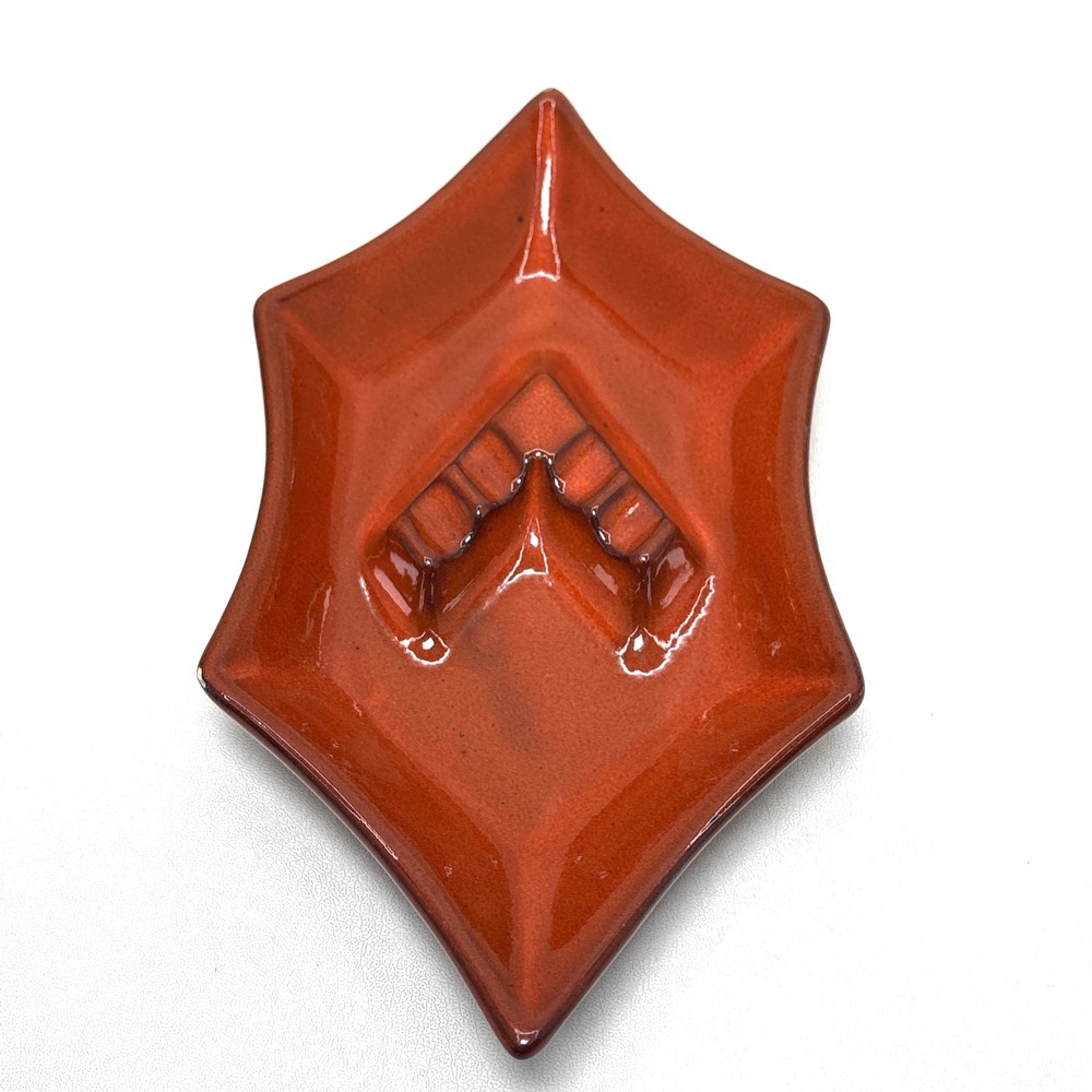 Royal Haeger Ashtray 138 Pottery Retro Vintage Mid Century Modern MCM Orange 60s